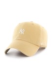 47 brand șapcă de baseball din bumbac MLB New York Yankees culoarea galben, neted, B-BSRNR17GWS-LT