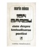 Marin Mincu - Ion Barbu: Eseu despre textualizarea poetica (Cartea Romaneasca, 1981) - Critica Literara, 303 pagini