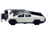 Cumpara ieftin Masina cu Radiocomanda replica Tesla Cybertruck alba Speed Racing 1:14 cu Luminite si Control pe 4 Canale
