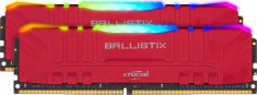 Memorie Crucial Ballistix RGB 32GB (2x16GB) DDR4 3600MHz CL16 Red Dual Channel Kit foto