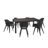 Set de mobilier de grădină Romy 6+1 grafit