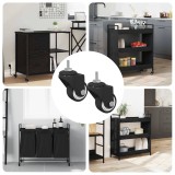 vidaXL Roată pivotantă 2 pcs Negru M6 mm Fier și nylon 864766