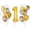 &quot;Set 16 baloane aniversare 1 an - Auriu&quot;
