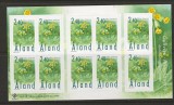 Aland (Finlanda) 1999 - Flori, minicoala timbre autocolant neuzate