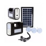 Kit solar portabil GDLITE GD-8017 SMART cu 3 becuri si lanterna LED