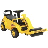 AIYAPLAY Compactor Rutier de Călărit pentru Copii 1-4 Ani, cu Rolă Reglabilă, Claxon și Spațiu sub Scaun, Galben | Aosom Romania