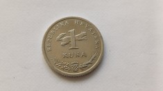 Croatia-1 Kuna2014-Cea de-a 20-a aniversare - Monedă națională