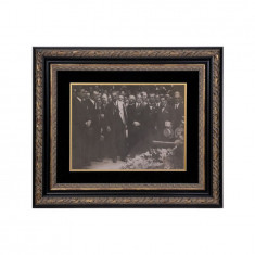 Dinu Brătianu și un grup de diplomați germani, fotografie de epocă, de mari dimensiuni, cu semnătura atelierului fotografic Julietta, 1921 - D