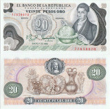 1982 ( 1 I ) , 20 pesos oro ( P-409d.3 ) - Columbia - stare UNC