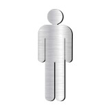 Placuta din aluminiu pentru wc barbati