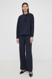 R&eacute;sum&eacute; pantaloni AshleyRS Pant femei, culoarea albastru marin, lat, high waist, 20691128