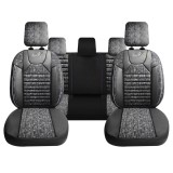 Cumpara ieftin Set Huse Scaune Auto pentru BMW X6 - Panda Kas, material textil cu piele ecologica, cu fermoare pentru bancheta rabatabila, gri cu negru, 11 piese