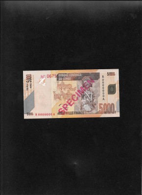 Rar! Congo 5000 francs 2005 specimen G foto
