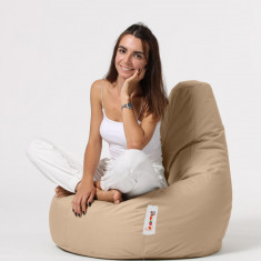 Fotoliu puf, Bean Bag, Ferndale Drop L, 80 x 80 cm, poliester impermeabil, bej nurca