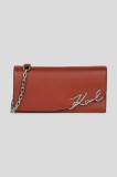 Karl Lagerfeld portofel de piele K/SIGNATURE culoarea roșu, A3W32021