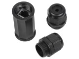 Cuplor RJ45 neagră Cat 6 ecranat IP67 LANBERG