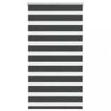vidaXL Jaluzea tip zebra neagră lățime țesătură 75,9 cm poliester