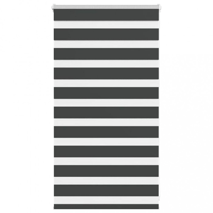 vidaXL Jaluzea tip zebra neagră lățime țesătură 75,9 cm poliester