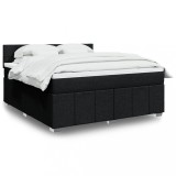 VidaXL Pat box spring cu saltea, negru, 180x200 cm, catifea 3289449