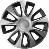 Set capace roti auto Cridem Stratos 4buc - Argintiu/Negru - 14&#039;&#039; Garage AutoRide