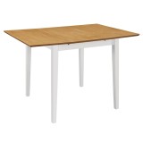 Cumpara ieftin Masa de bucatarie extensibila, alb, (80-120)x80x74 cm, MDF