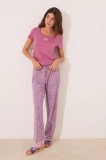 women&#039;secret pijama culoarea roz, bumbac, 3599201