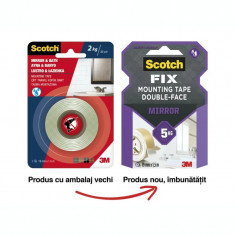 Bandă dublu adezivă montare oglinzi 19 mm x 1.5 m Scotch-Fix&amp;amp;trade; foto