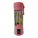 Shaker elSales ELS-YE01 , acumulator integrat , capacitate 400 ml , incarcare MicroUSB , roz