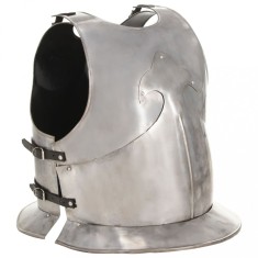 Replica armura cavaler medieval, jocuri roluri, argintiu, o?el foto