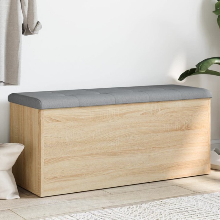 vidaXL Bancă de depozitare stejar sonoma, 102x42x45 cm, lemn prelucrat 835056