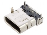 Conector USB C soclu hybrid SMT/THT 24 pini orizontali 5A