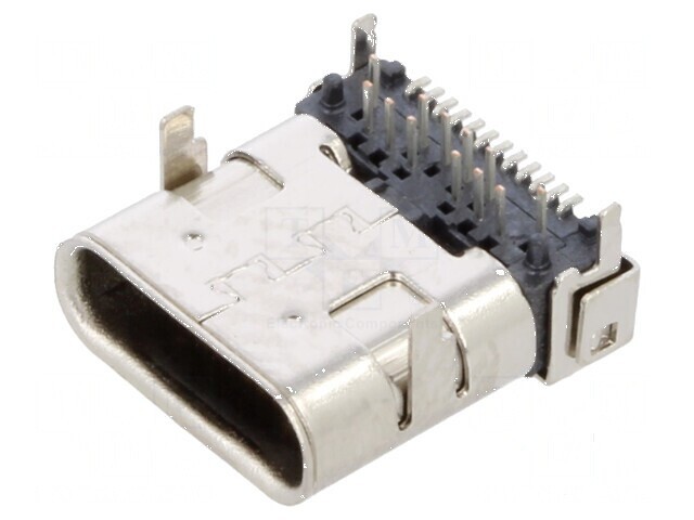 Conector USB C soclu hybrid SMT/THT 24 pini orizontali 5A