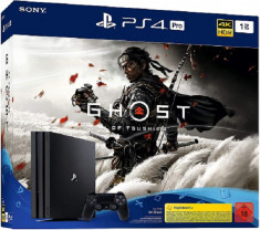 Consola SONY PlayStation 4 Pro (PS4 Pro) 1TB + joc Ghost of Tsushima foto