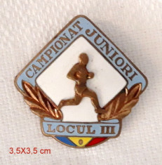 CAMPIONAT JUNIORI Loc III 1965 Insigna foto