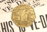 Falkland Islands - 2025 VE DAY 50p - Moneda Comemorativa - placata cu aur