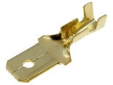 Terminal plat 6,3mm 1&divide;2,5mm&sup2; aurit tată pe cablu crimpate