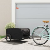 Remorca pentru biciclete, negru, 45 kg, fier GartenMobel Dekor, vidaXL