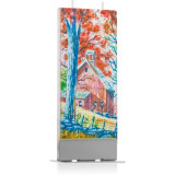 Flatyz Holiday Fall Landscape with House and Tree lumanare 6x15 cm