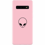 Husa silicon pentru Samsung Galaxy S10 Plus, Pink Alien