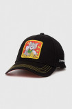 Capslab șapcă de baseball din bumbac TOM &amp; JERRY culoarea negru, cu imprimeu