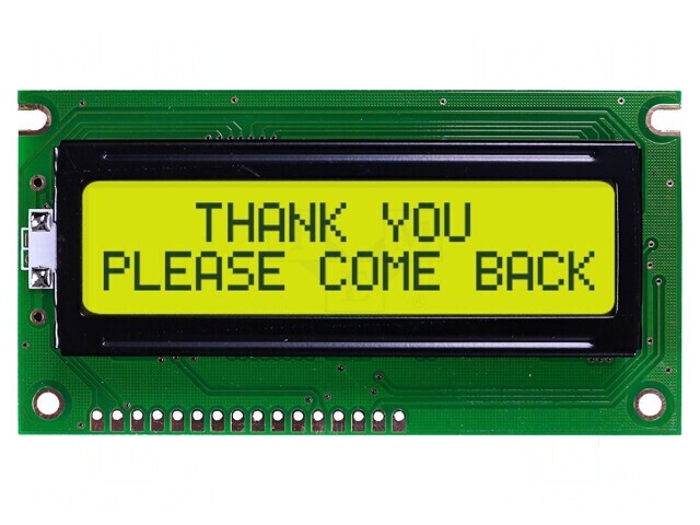Afişaj LCD 16x2 galben-verde LED