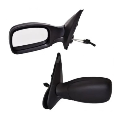Oglinda exterioara Peugeot 306 (7_) (Hatchback + Sedan) 3.1993-12.2001 partea stanga View Max crom convex carcasa neagra reglare manuala prin cablu f foto