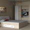 Dormitor Andrei, 200x80x50 cm, Sonoma+Alb