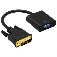 Cablu adaptor OEM DVI-D 24+1-VGA 0.2m tata-mama foto