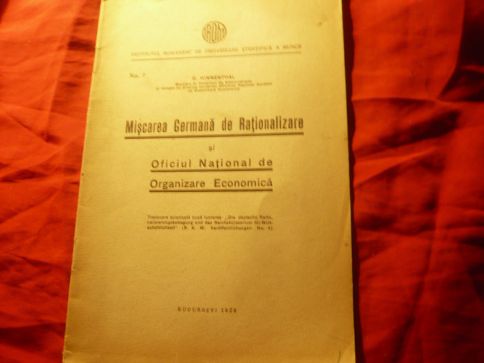 H.Hinnenthal -Miscarea germana de rationalizare si Of.Nat. de organizare economi