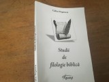 CALIN POPESCU, STUDII DE FILOLOGIE BIBLICA