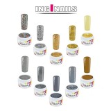 10 bucăți Gel UV colorat - Auriu+Argintiu, INGINAILS