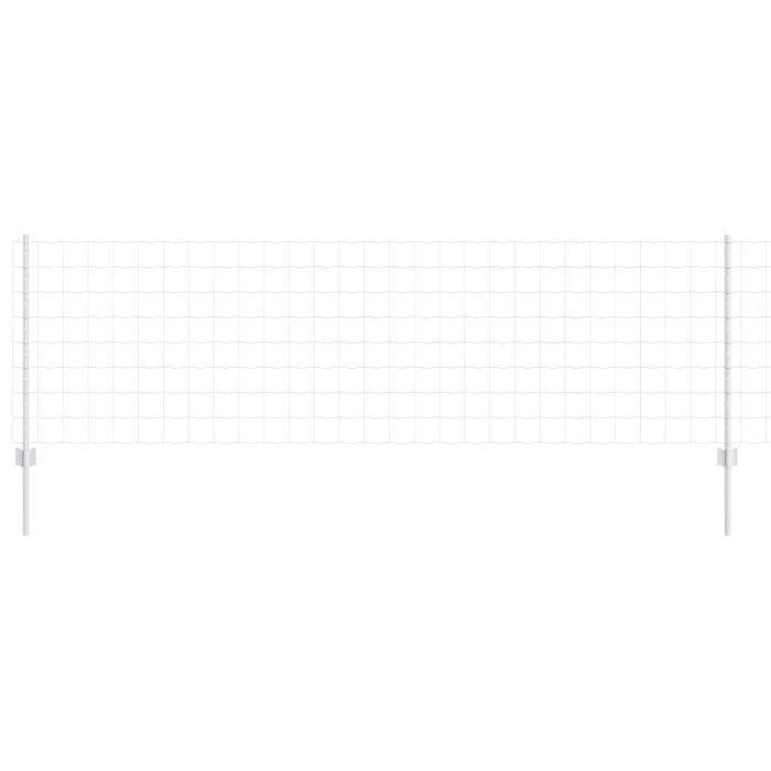 vidaXL Gard și St&acirc;lp Argintiu 0,8 x 10 m Oțel 3336178