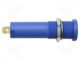 Conector banană 4mm soclu 16A 6000V albastru aurit SCH&Uuml;TZINGER