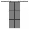 VidaXL Ușă glisantă cu set de feronerie sticlă temperată și aluminiu 3332987